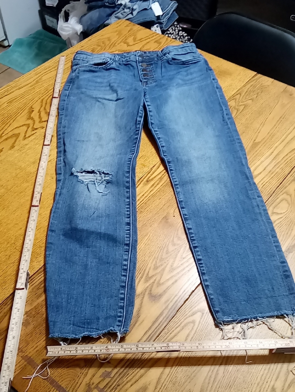 KUT FROM THE KLOTH Jeans Womens 8 HIGH RISE ANKLE STRAIGHT LEG Denim  Preowned